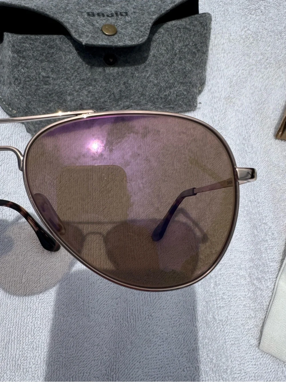 Bajio Soldado Sunglasses EUC Rose Mirror Lenses